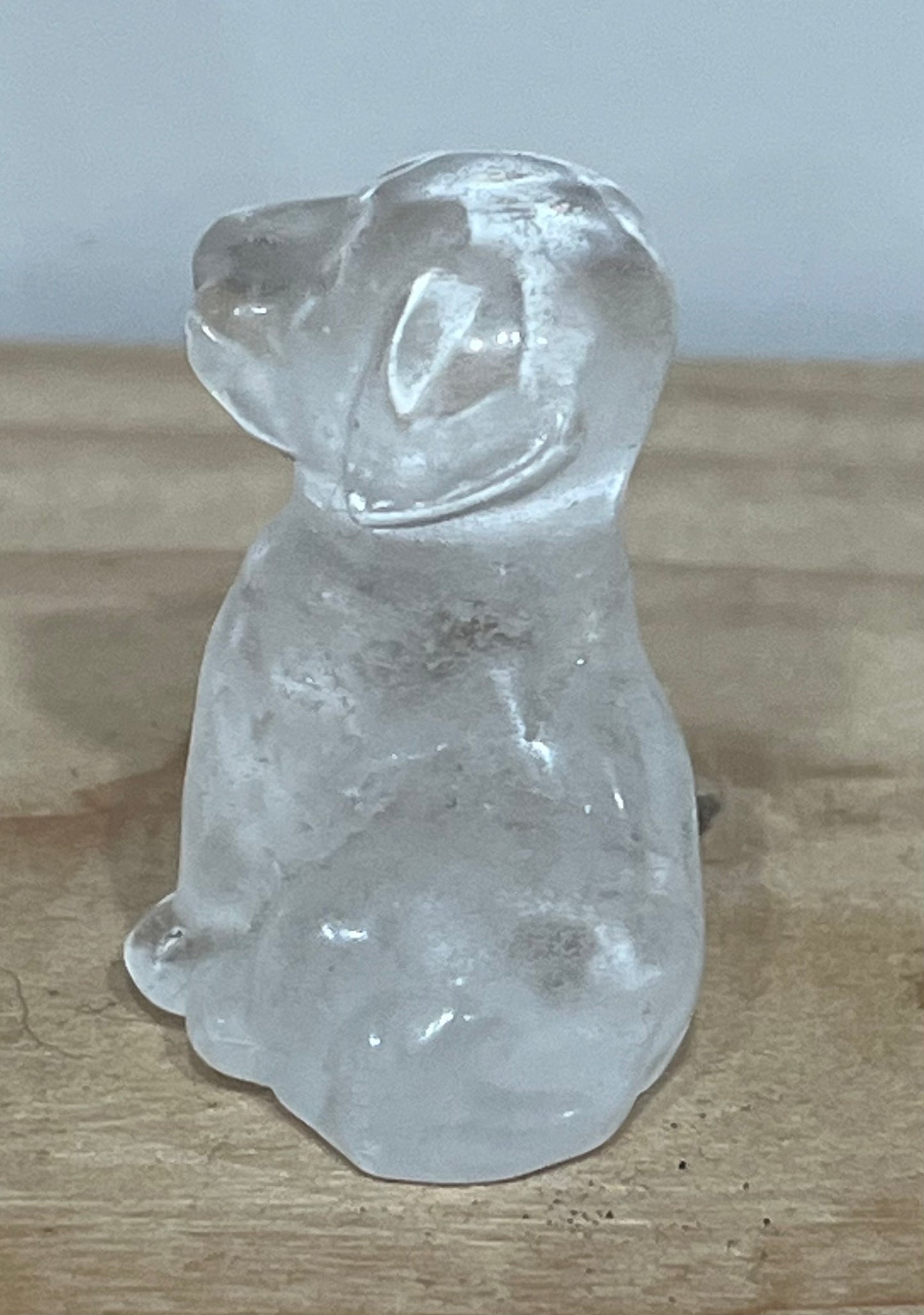 Clear Quartz Dog Carving – Master Healer & Energy Amplifier