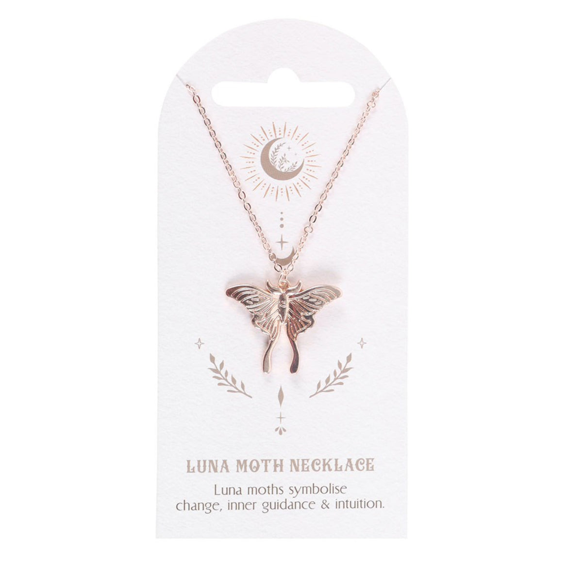 Luna moth pendant necklace