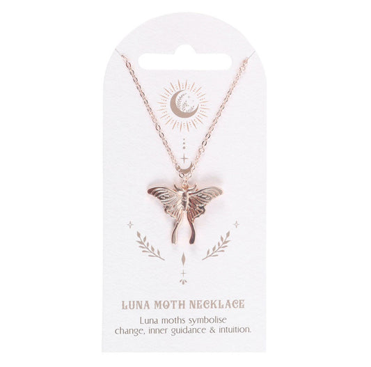 Luna moth pendant necklace