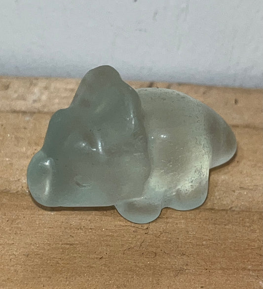 Green fluorite crystal dinosaur carving