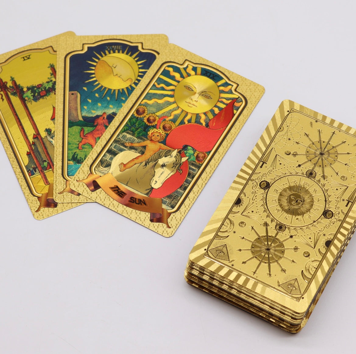 ✨ Golden Tarot Cards | Gold Foil 78-Card Tarot Deck