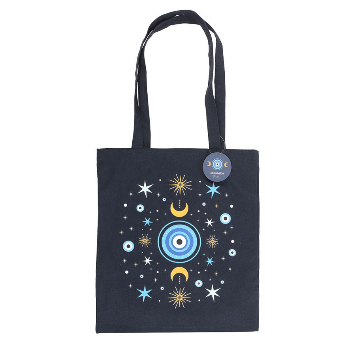 Evil Eye Moon & Stars Tote Bag