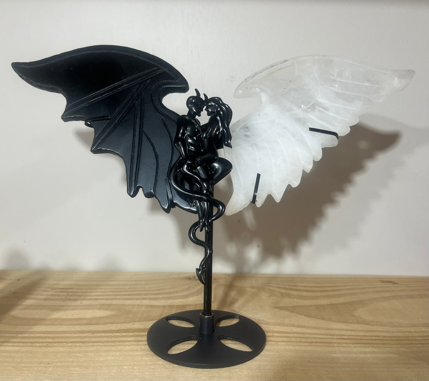 🖤🤍 Angel & Devil Crystal Wing Display
Balance • Choice • Duality