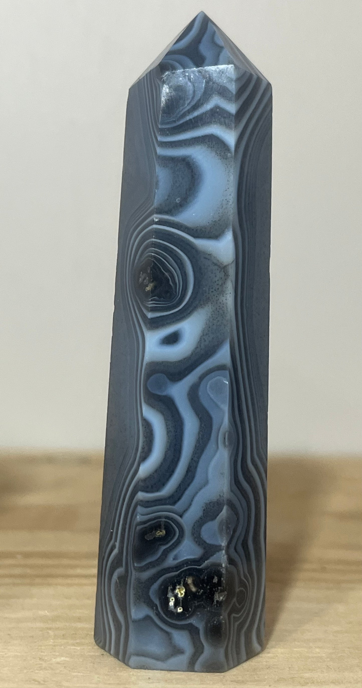 Black Banded Agate Point | Protection & Grounding | 9cm | 78g