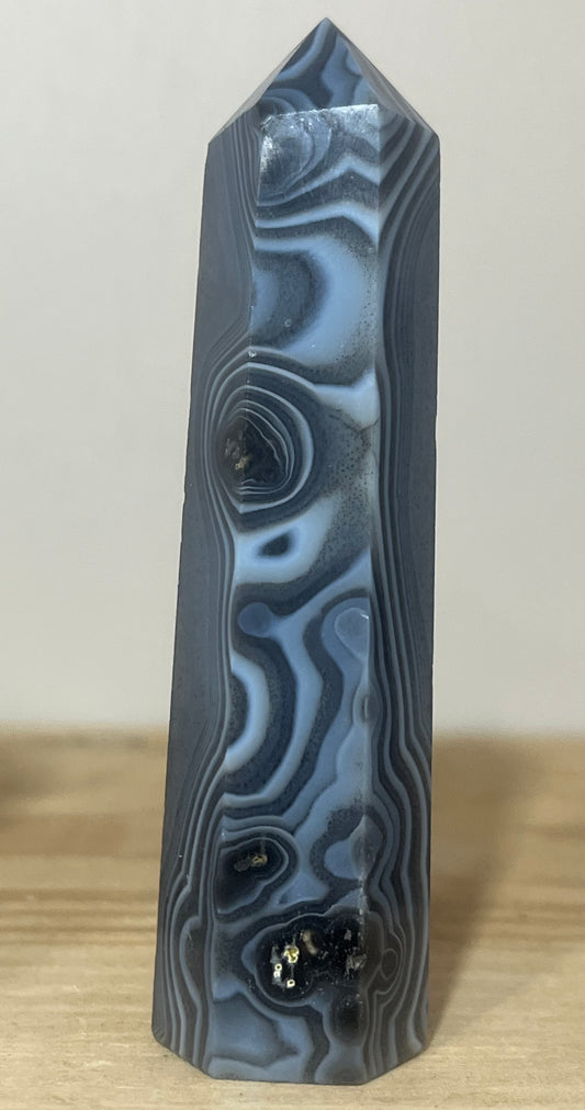 Black Banded Agate Point | Protection & Grounding | 9cm | 78g