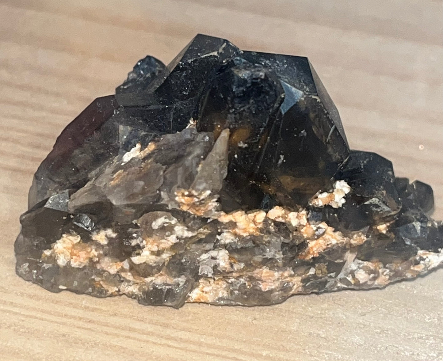 🖤 Black Quartz Cluster | Protection & Grounding Crystal Specimen | 66g