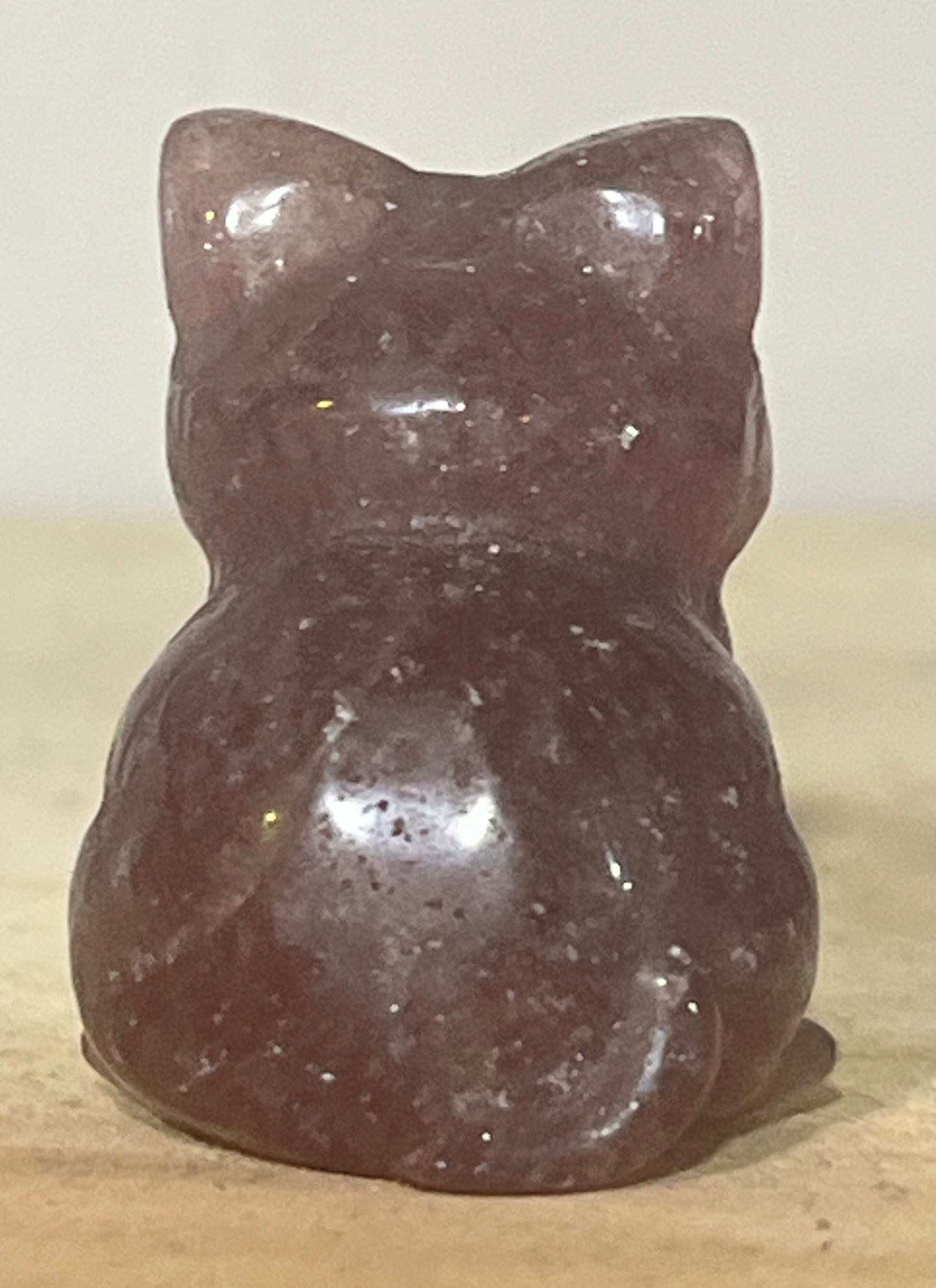 Strawberry Quartz Cat – Symbol of Love, Joy & Emotional Harmony