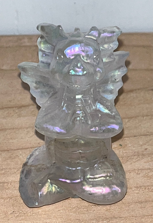 Aura clear quartz yoga dragon