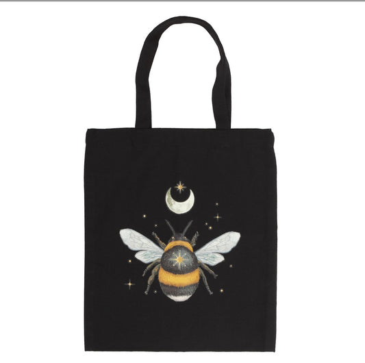 Forest bee polycotton tote bag