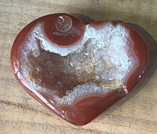 Carnelian Druzy Heart – Confidence, Motivation & Creative Fire