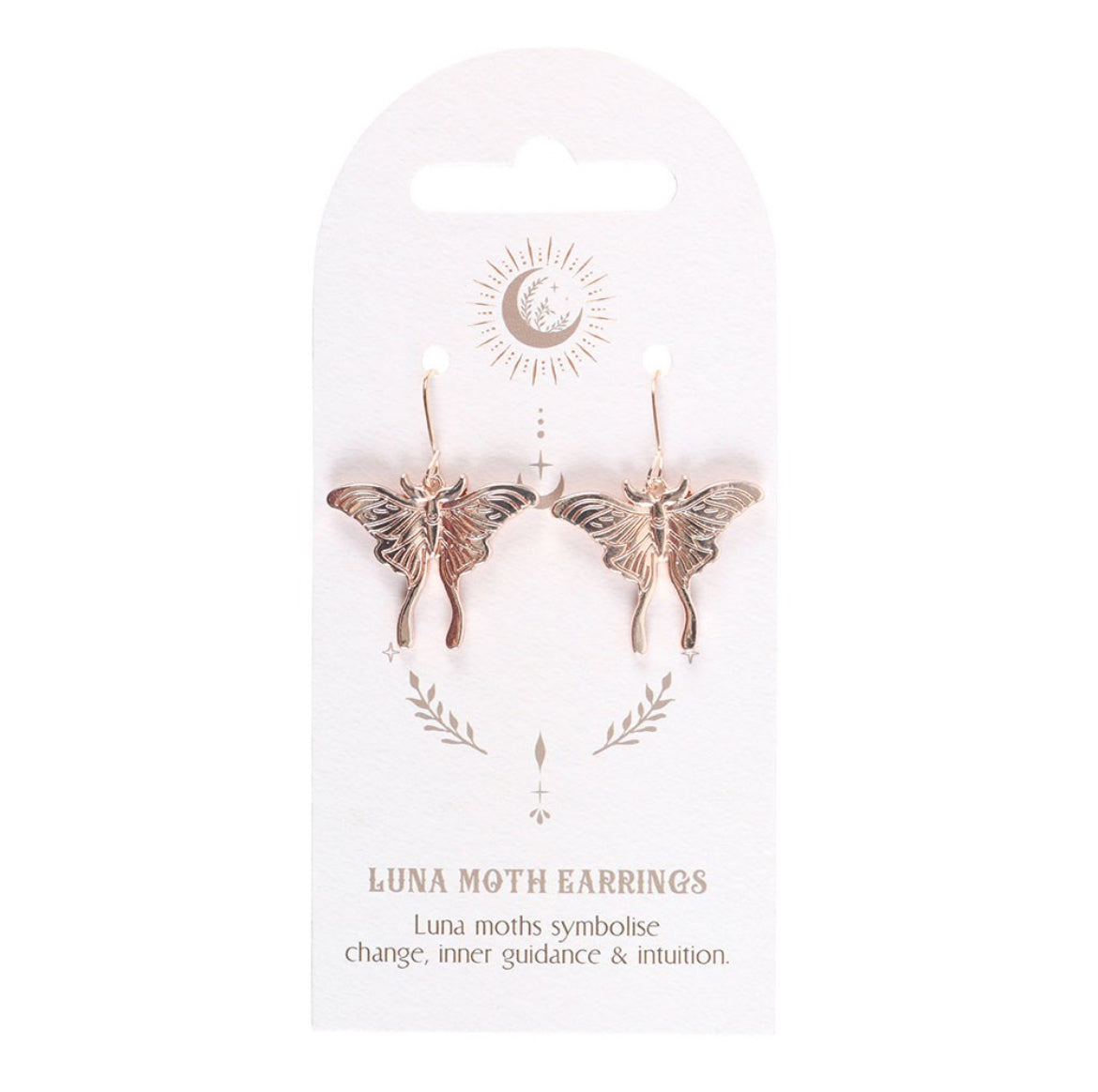 Luna moth earrings