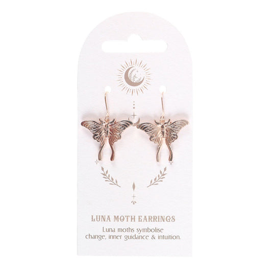 Luna moth earrings