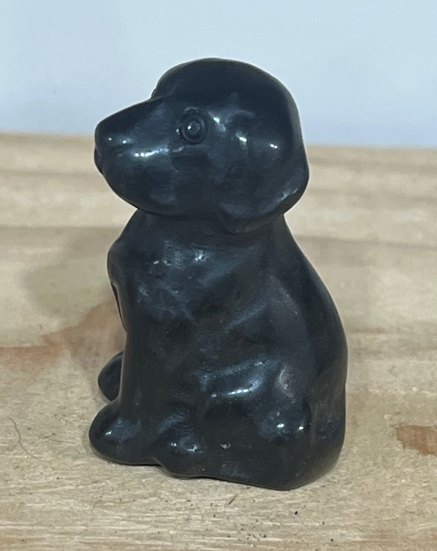 Obsidian Dog Carving – Stone of Protection & Grounding