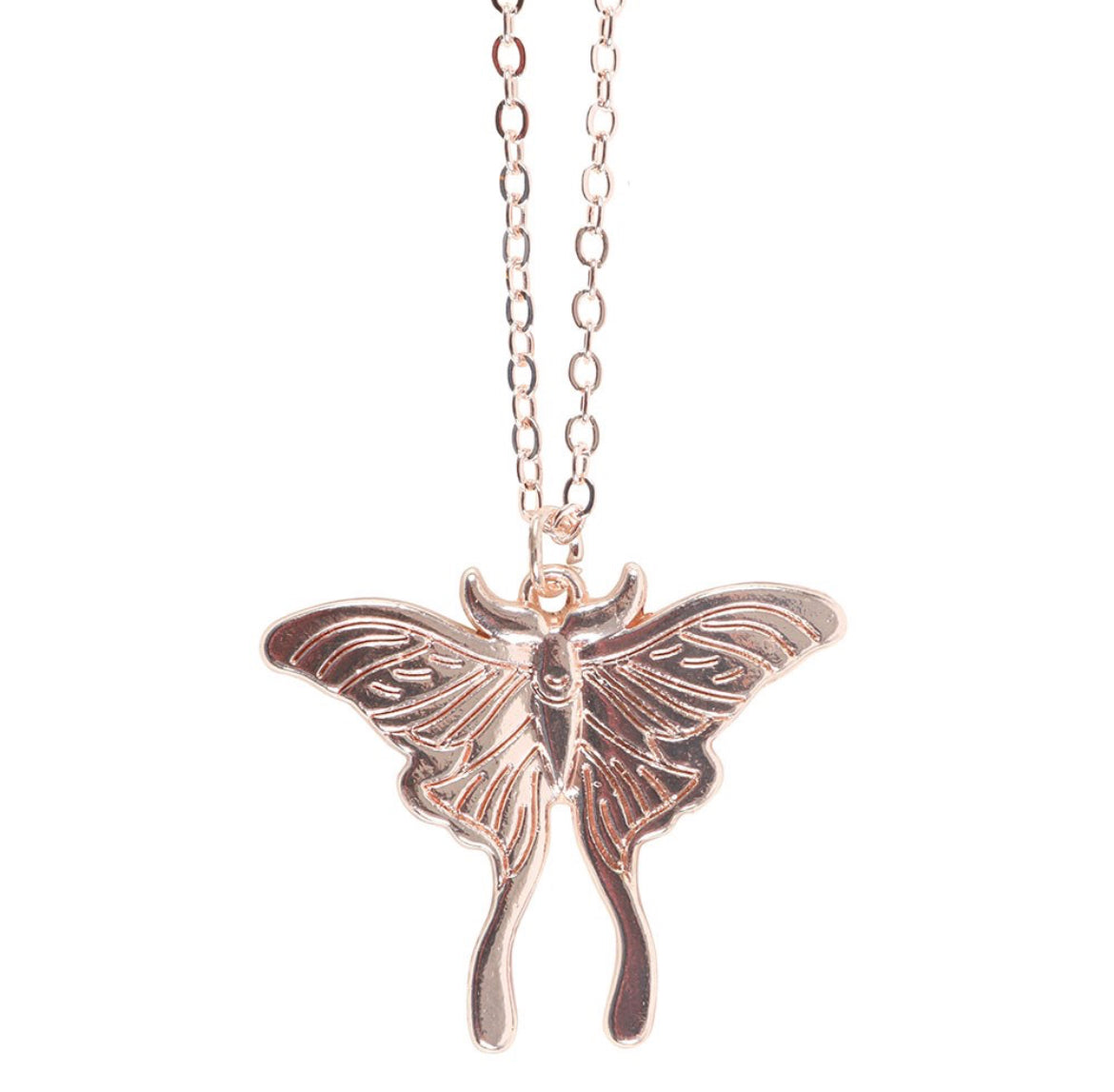 Luna moth pendant necklace