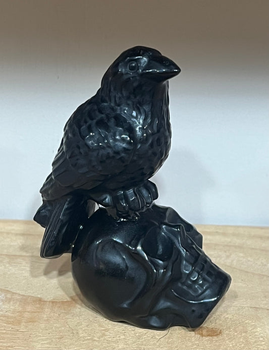 Obsidian Raven and Skull – Guardian of the Spirit
