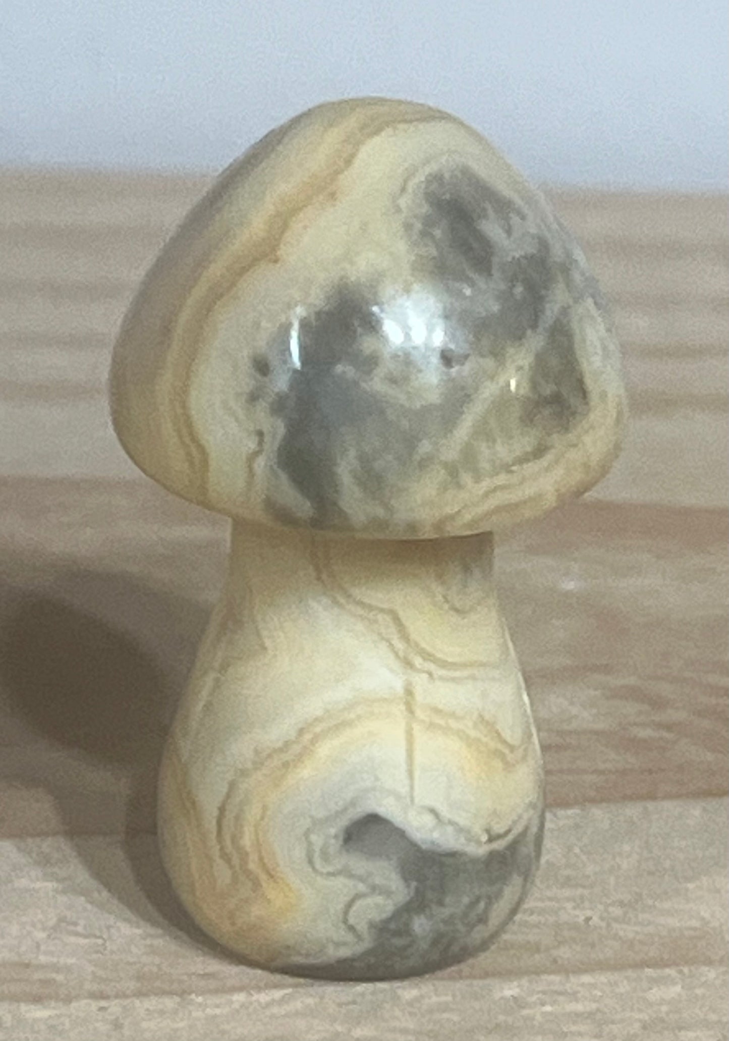 Crazy Lace Agate Mushroom – Joy, Uplift & Light-Hearted Energy