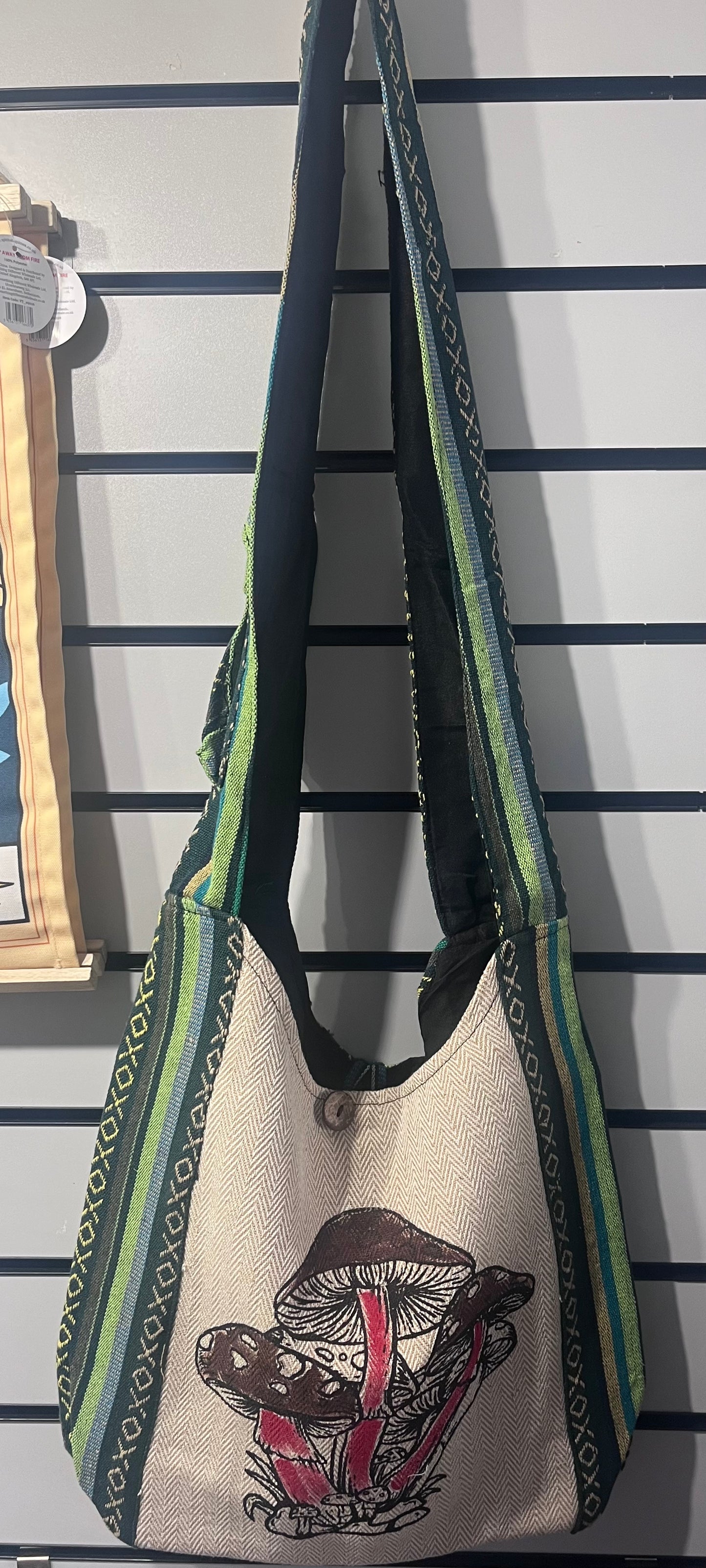 🍄 Handmade Hemp Mushroom Hobo Bag | Nepalese Boho Shoulder Bag