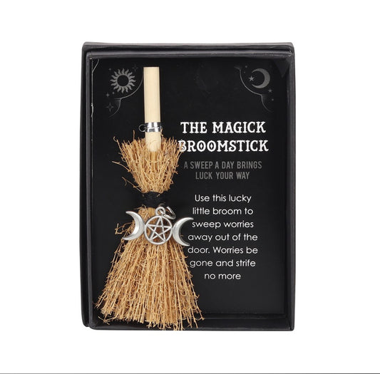 Triple moon mini magick broomstick