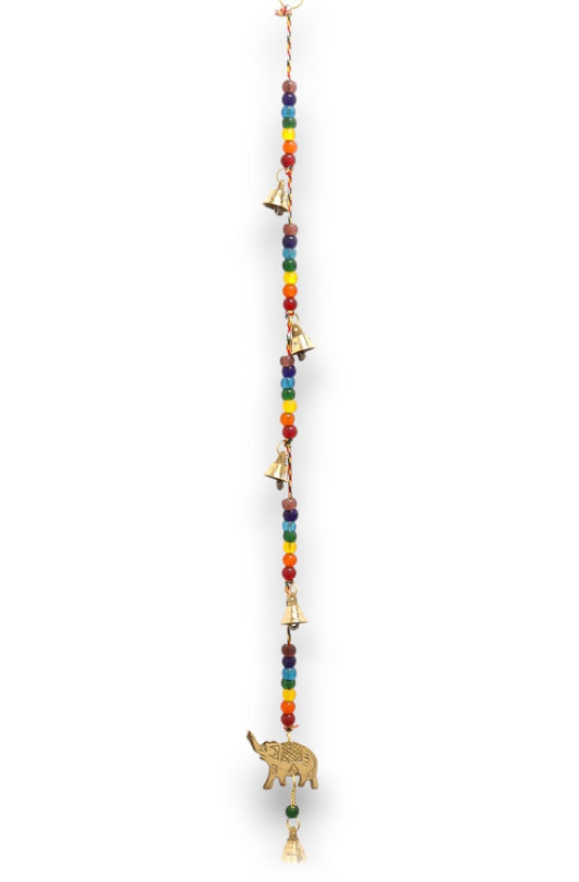 🐘 Brass Elephant Chakra Bell Chime | Harmony, Protection & Wisdom