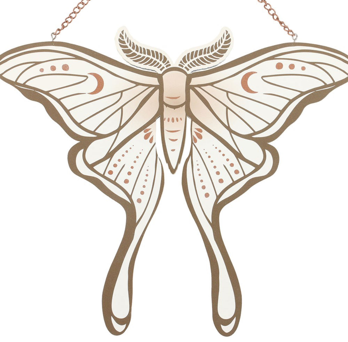 Luna moth hanging sign