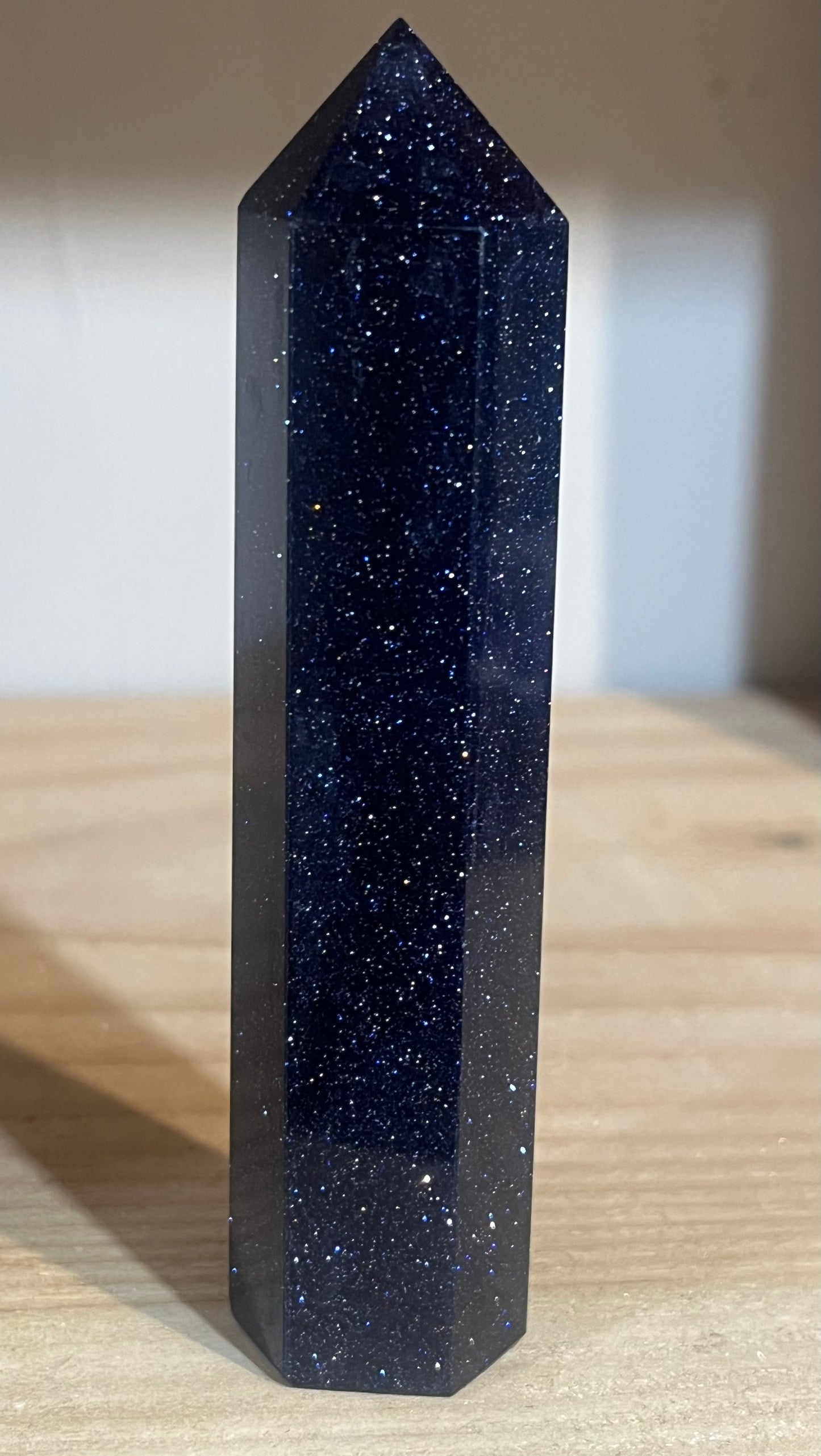 🌌 Blue Goldstone Tower | Ambition, Confidence & Starry Energy