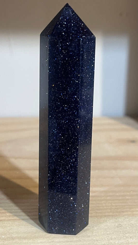🌌 Blue Goldstone Tower | Ambition, Confidence & Starry Energy