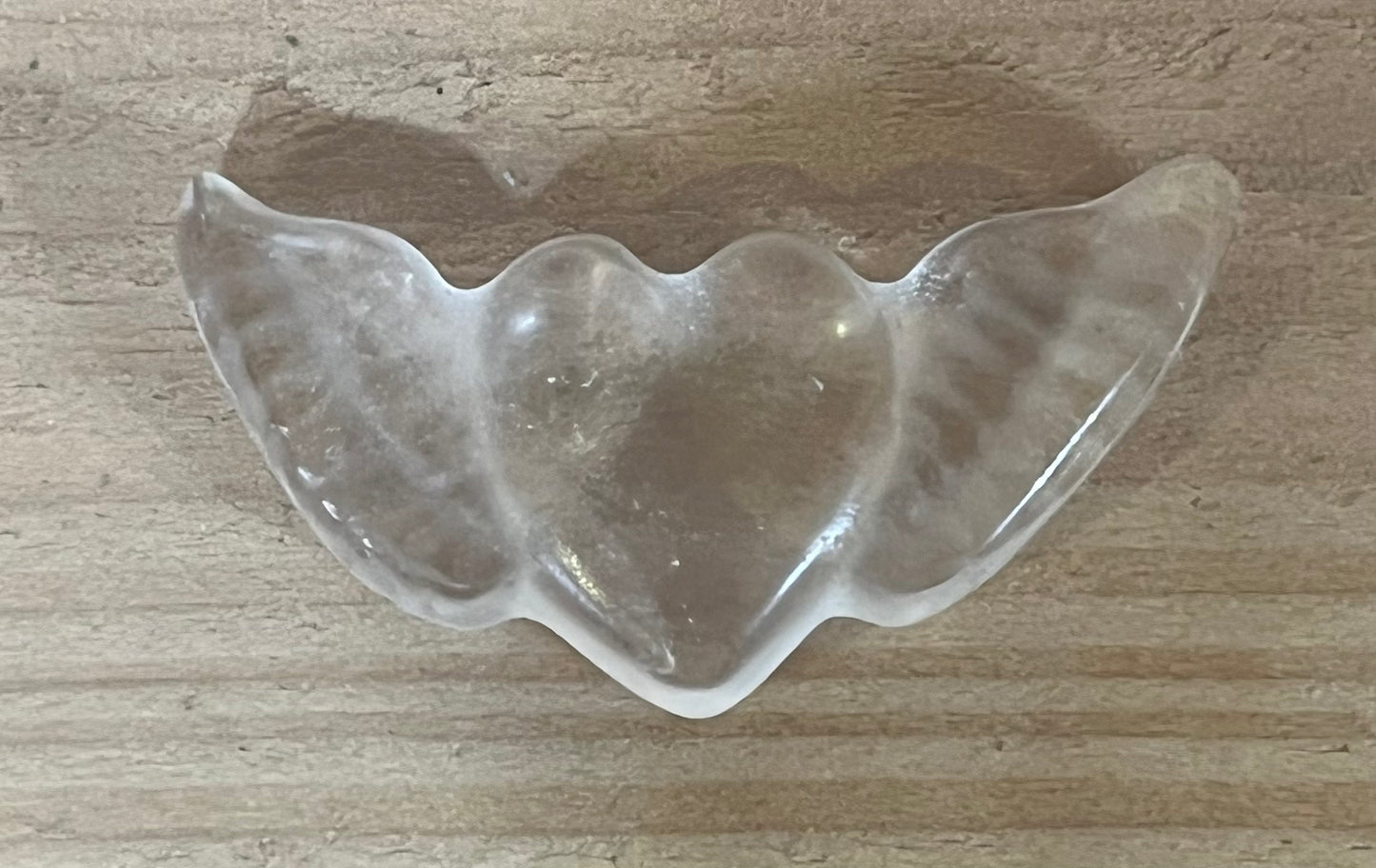 Heart angel wings: Clear quartz