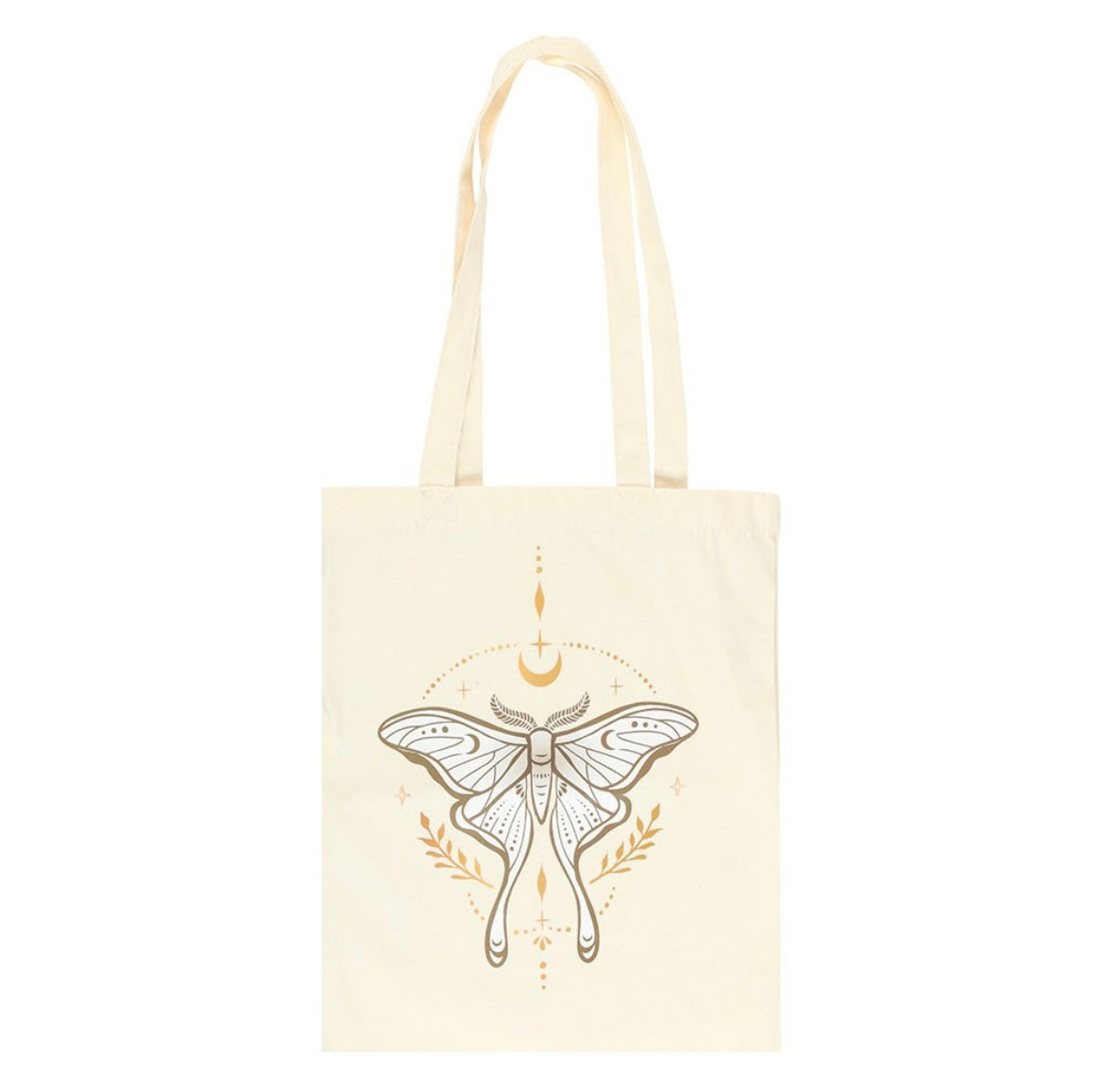 Light Luna moth polycotton tote bag