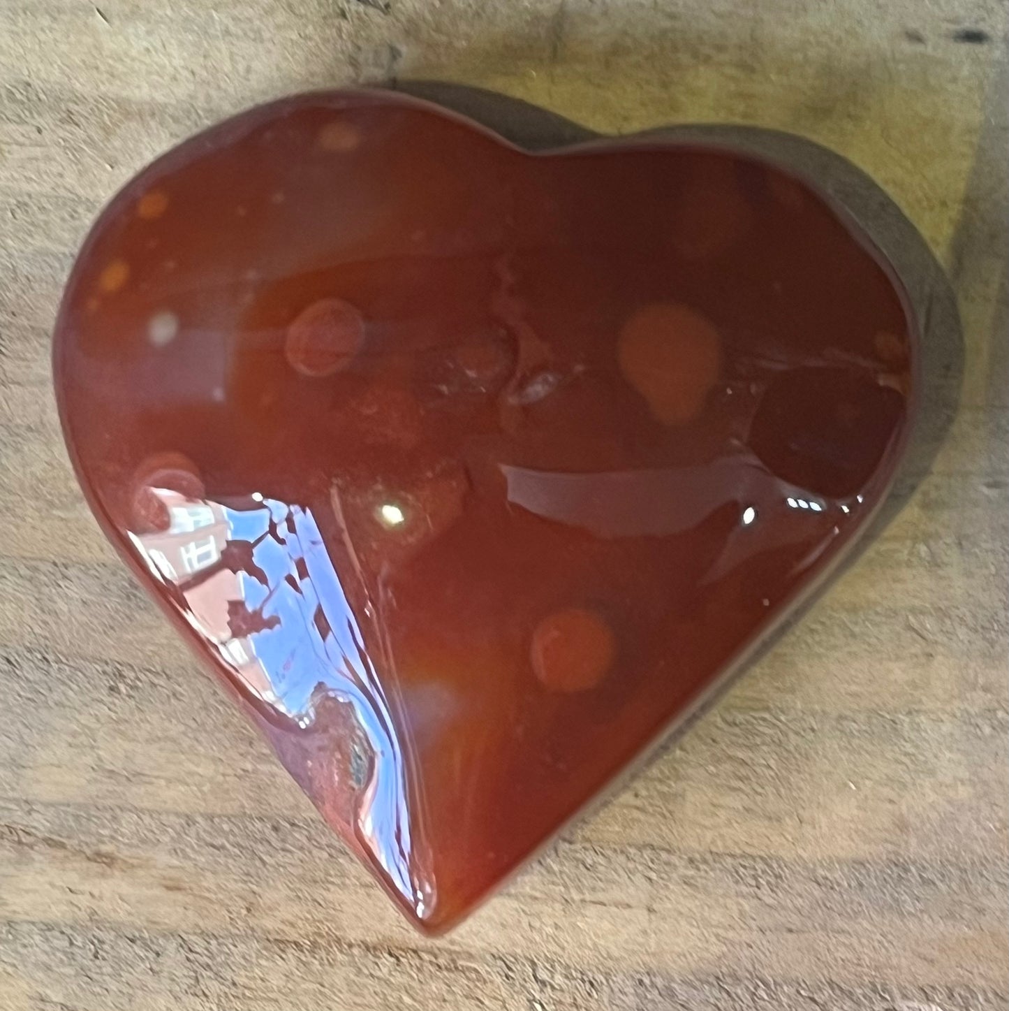 Carnelian Agate Druzy Heart for Confidence & Vitality