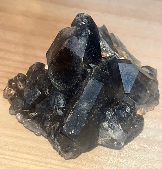 🖤 Black Quartz Cluster | Protection & Grounding Crystal Specimen | 66g