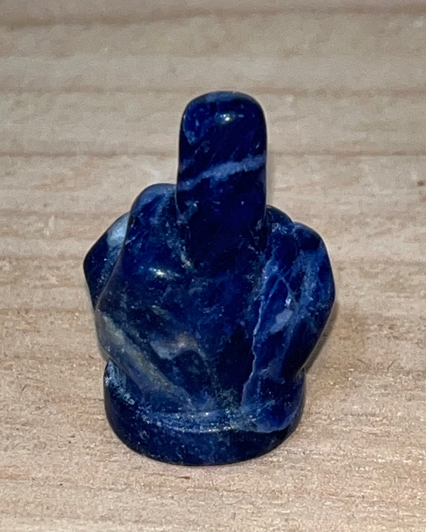 Middle finger: sodalite