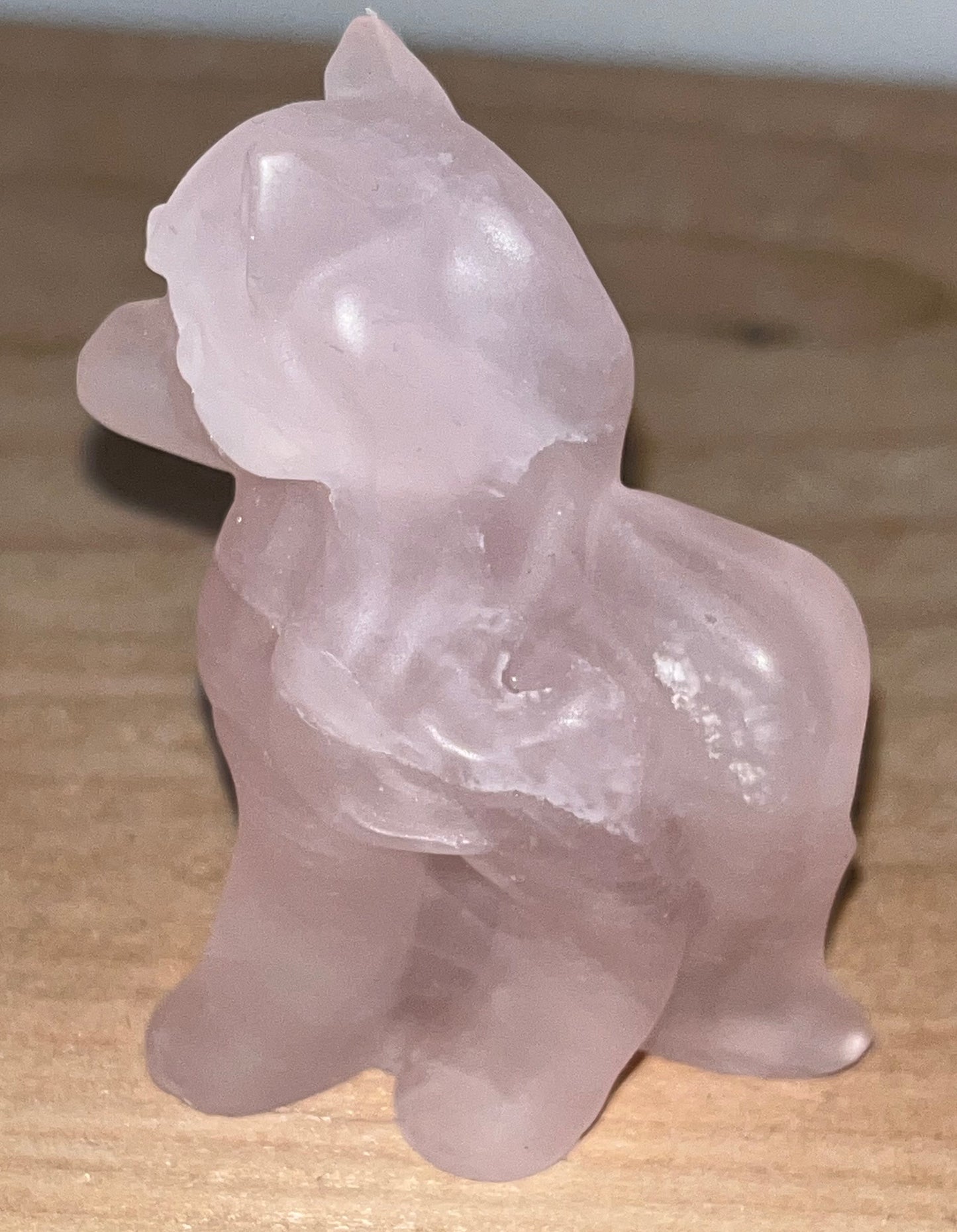 Rose quartz crystal Pony