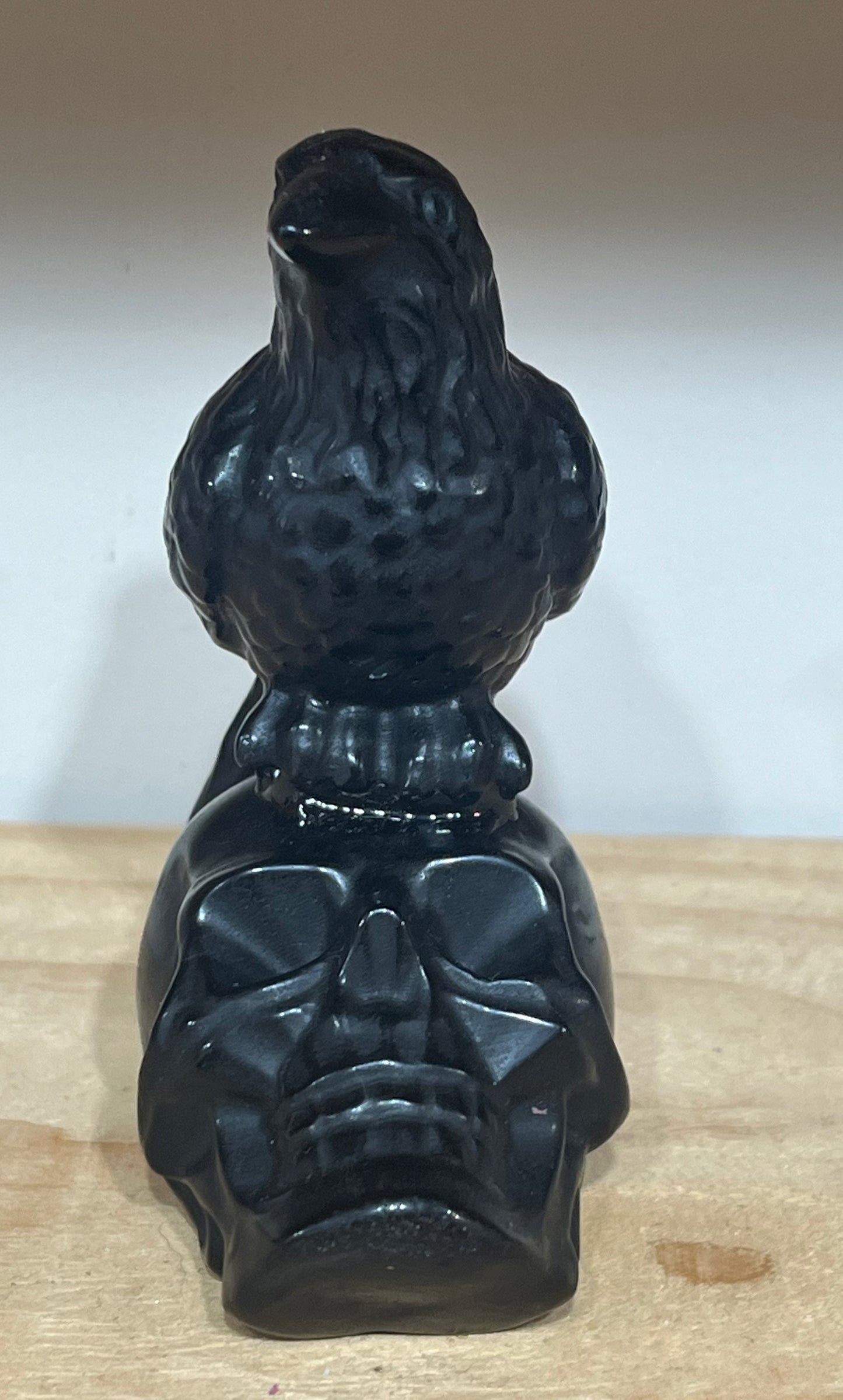 Obsidian Raven and Skull – Guardian of the Spirit