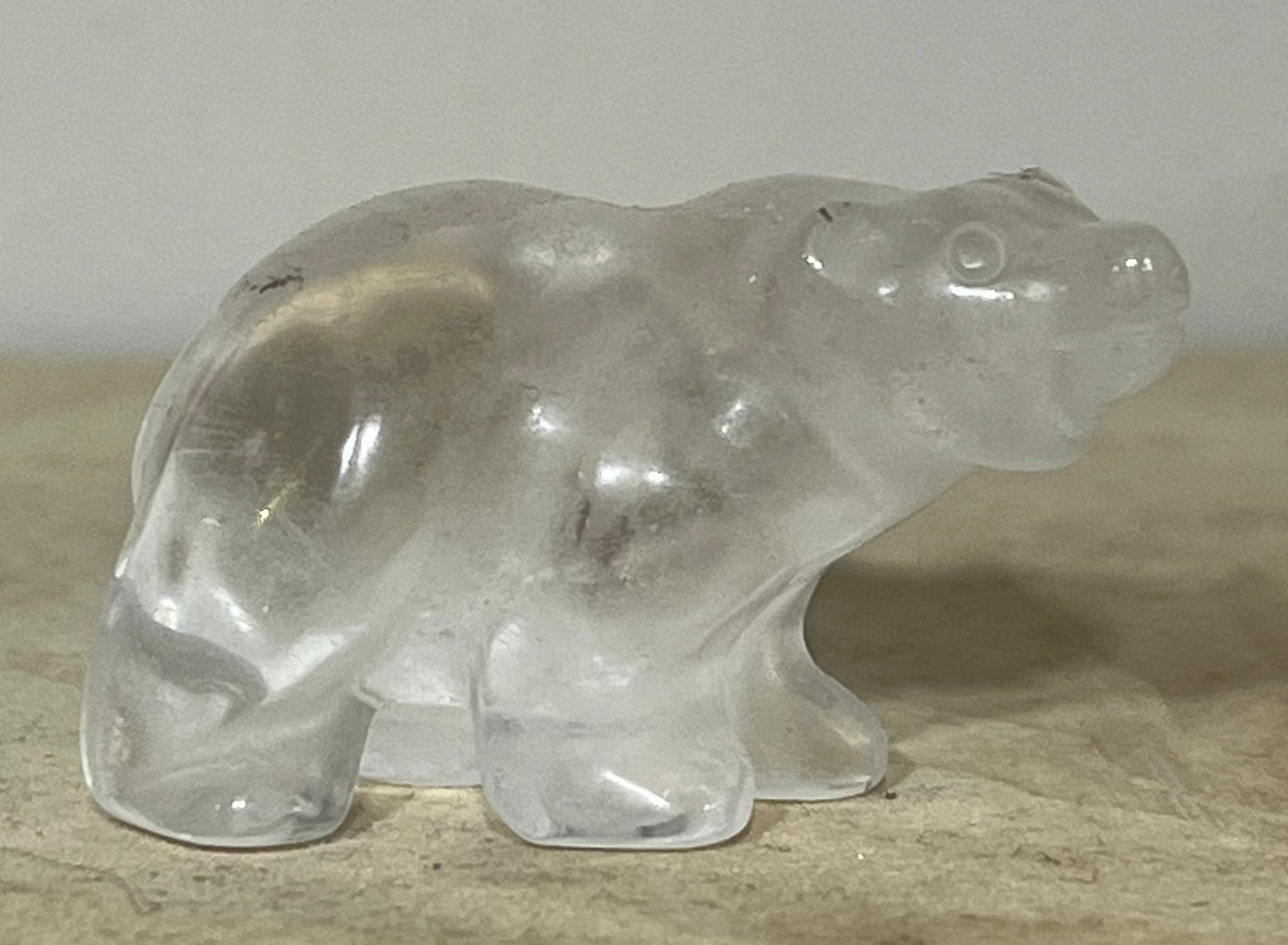 Clear Quartz Bear Carving | Clarity + Amplification