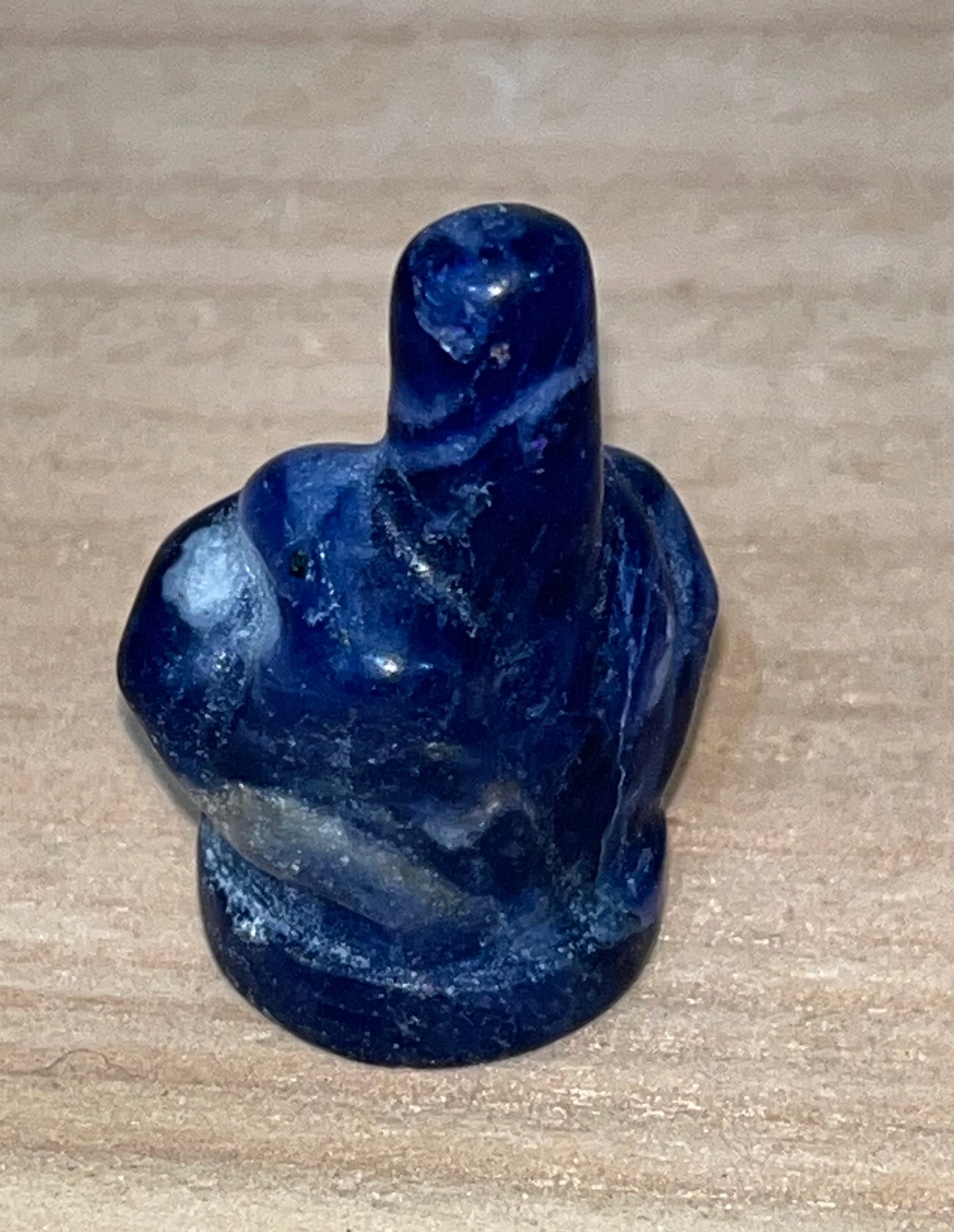 Middle finger: sodalite