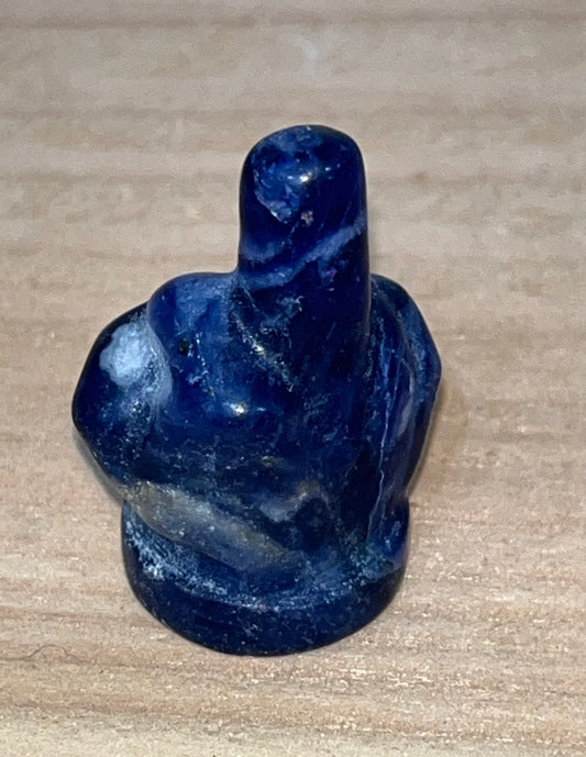 Middle finger: sodalite