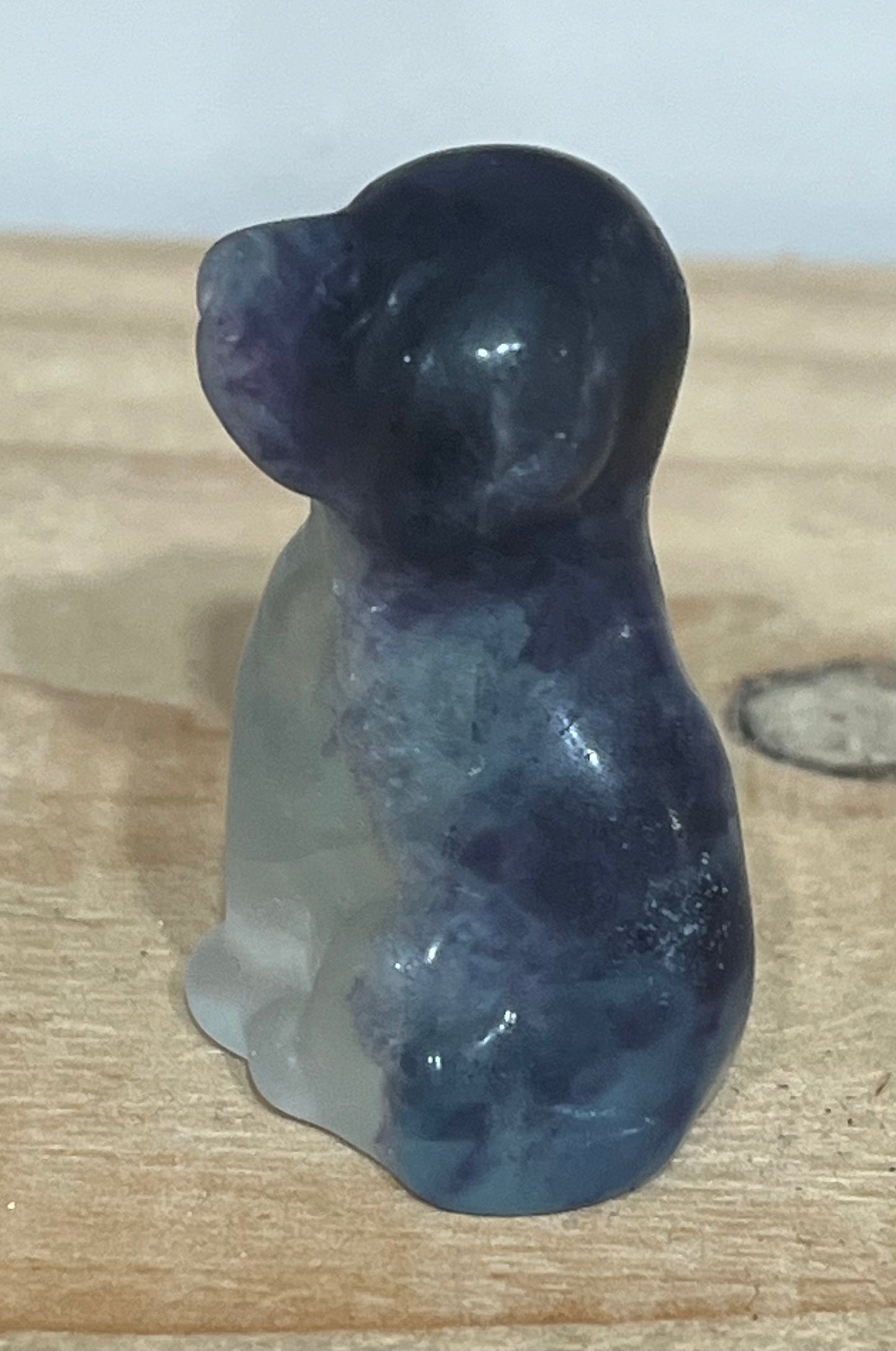 Fluorite Dog Carving – Stone of Focus & Clarity
