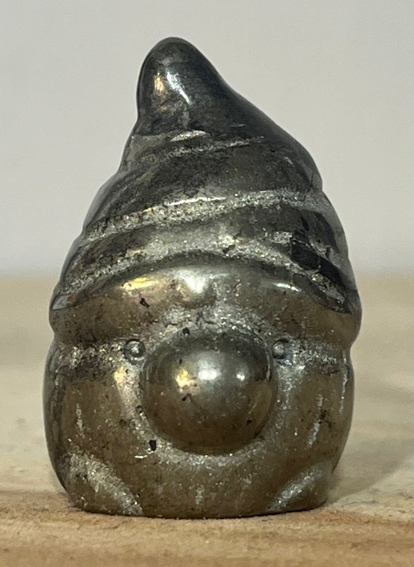 ✨ Pyrite Crystal Gnome – Abundance • Protection • Willpower