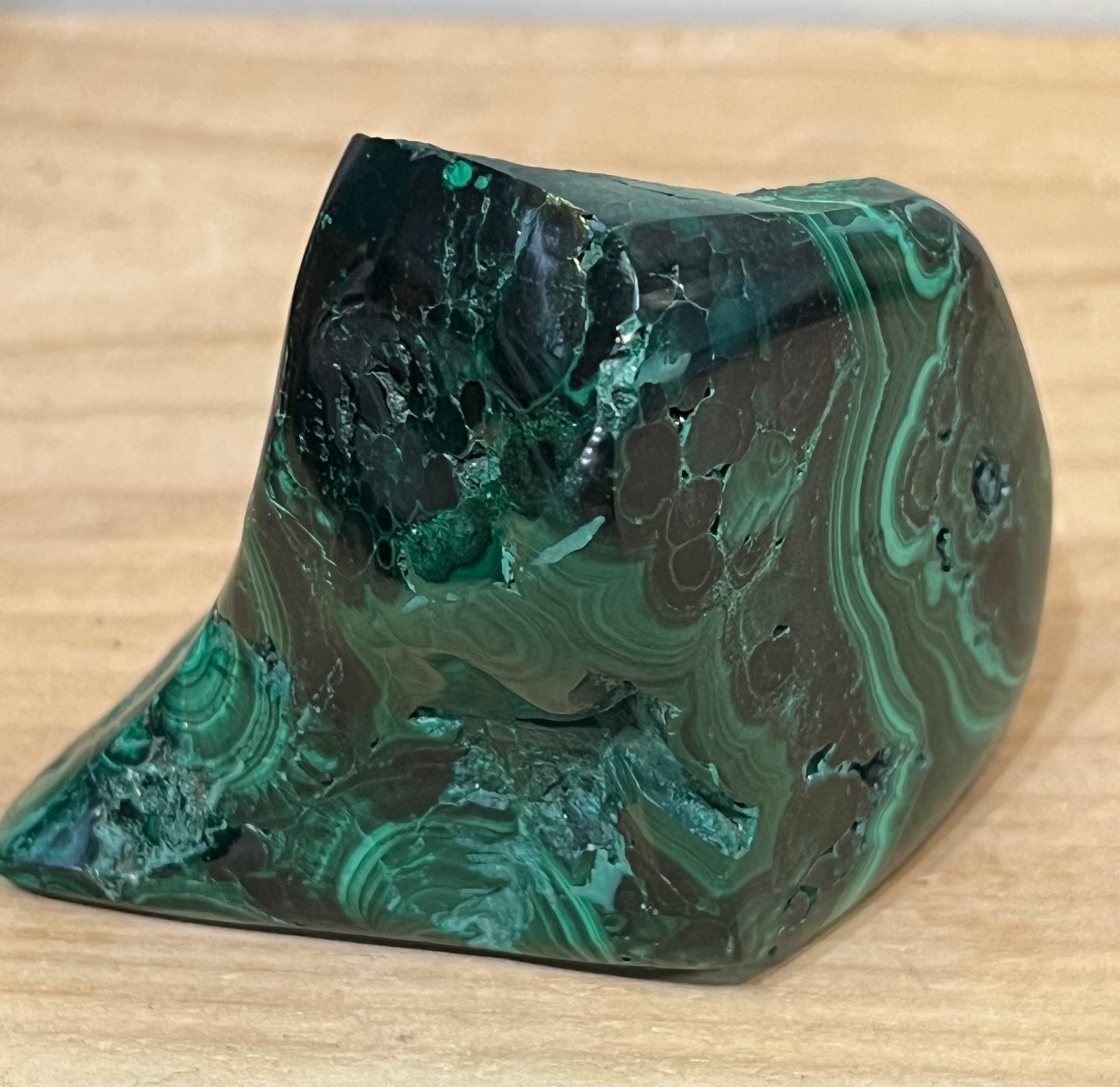 Malachite Freeform: polished