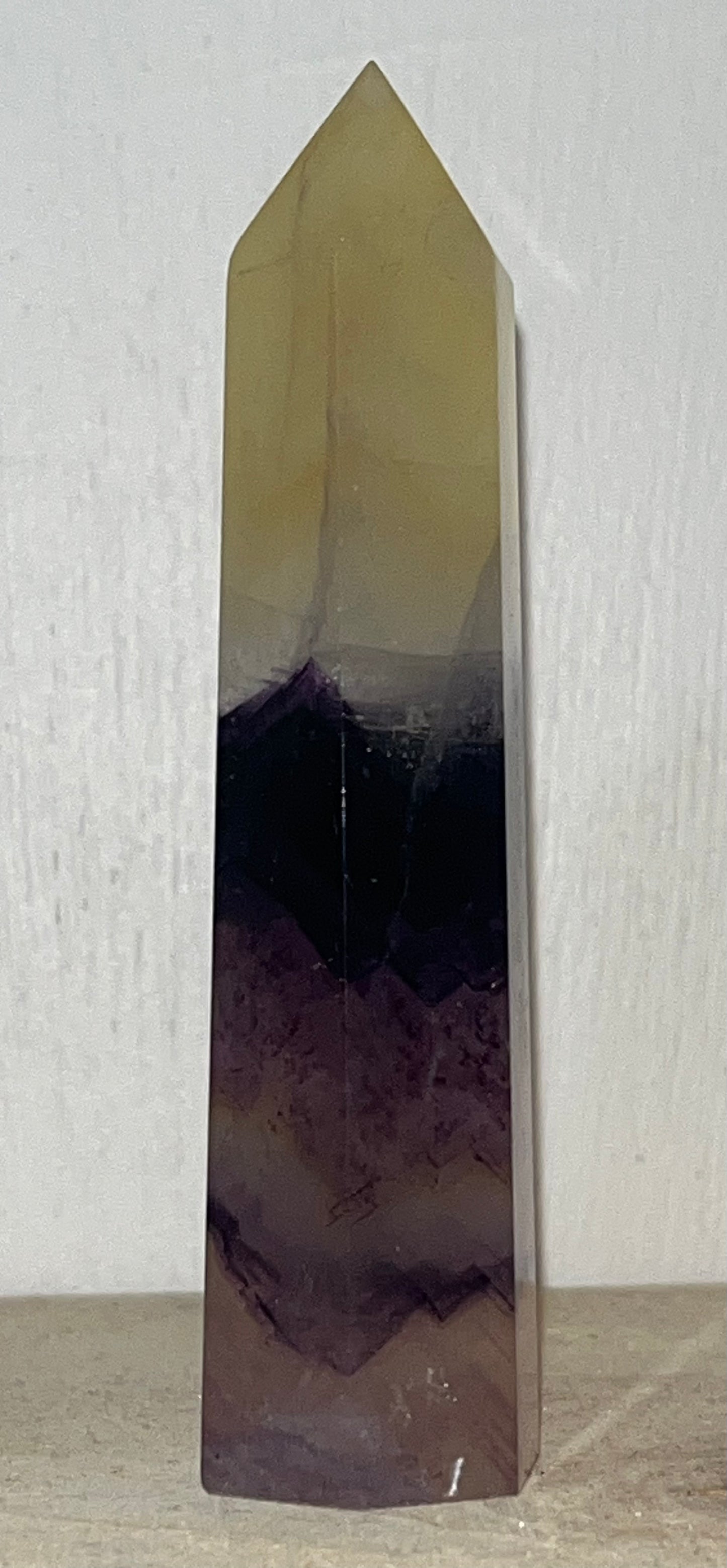 Yellow & Purple Fluorite Tower – Clarity, Balance & Higher Guidance