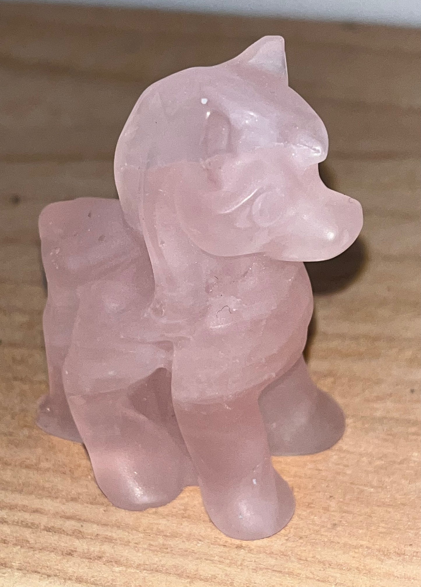 Rose quartz crystal Pony