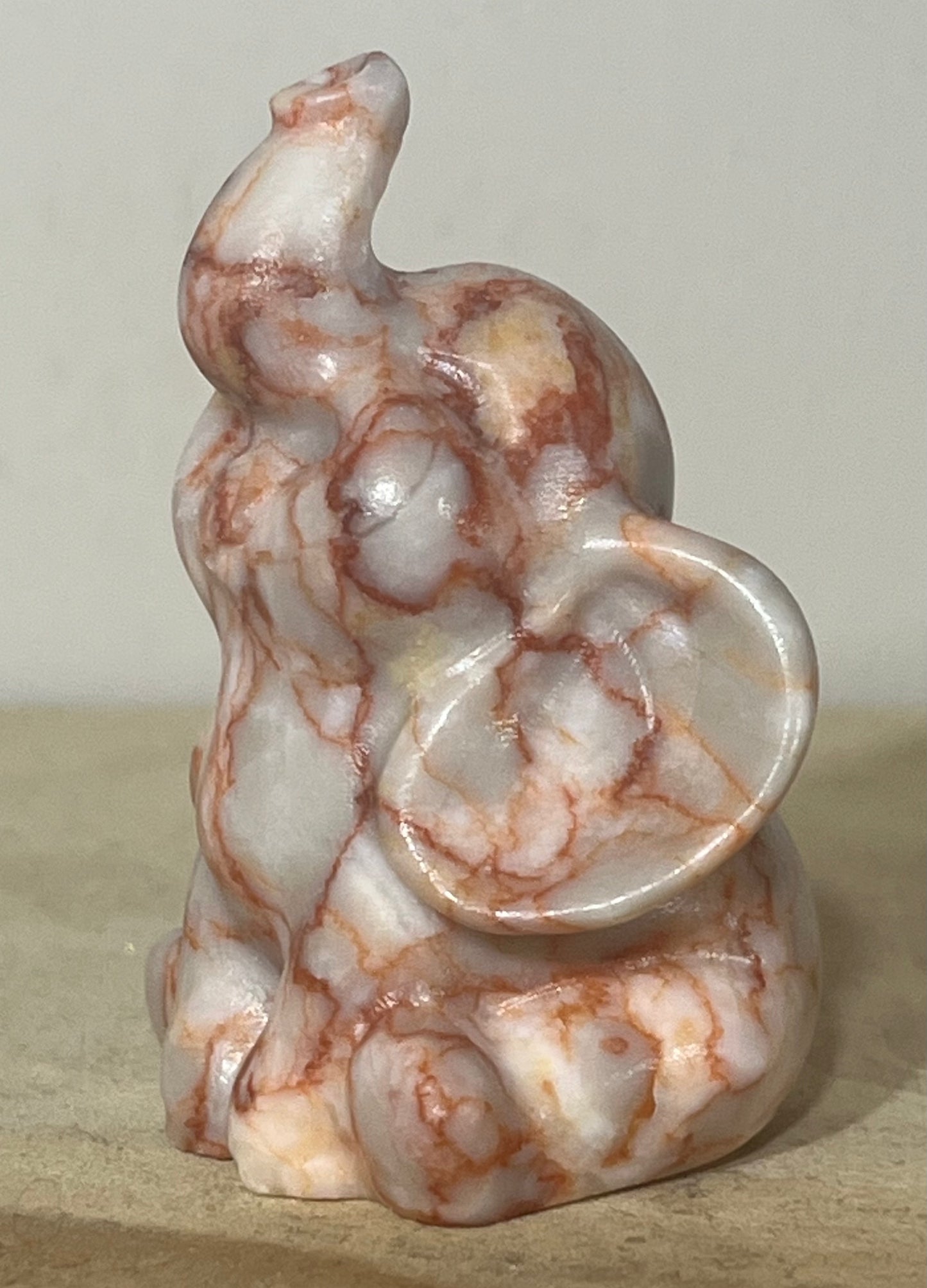 Red Vein Jasper Elephant – Grounding, Protection & Courage
