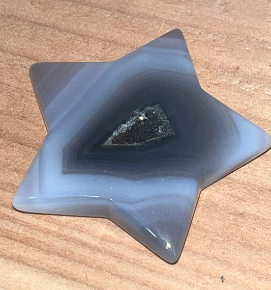 Druzy agate crystal star