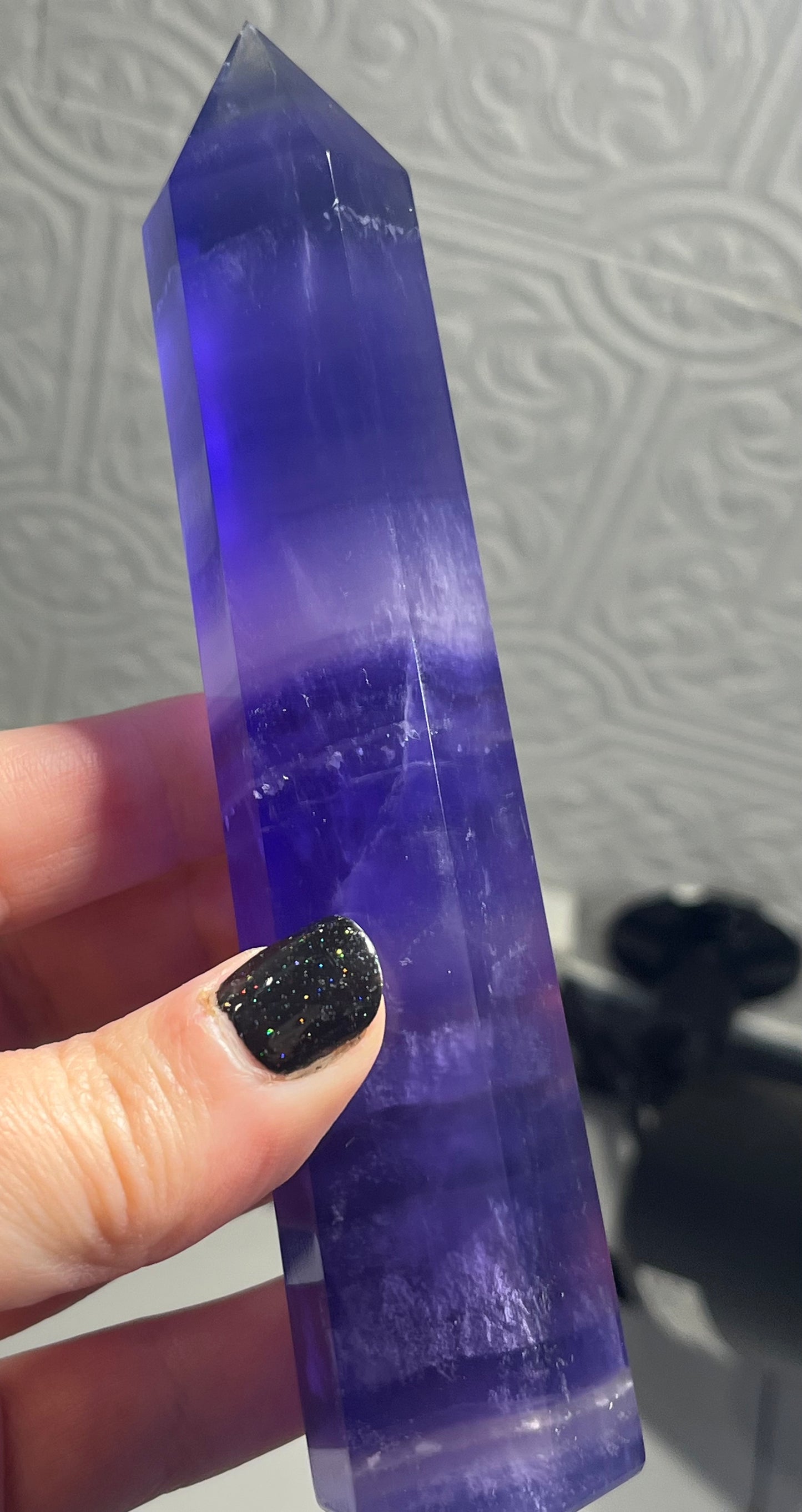 ✨ Natural Purple Fluorite Tower — Clarity, Intuition & Higher Sight