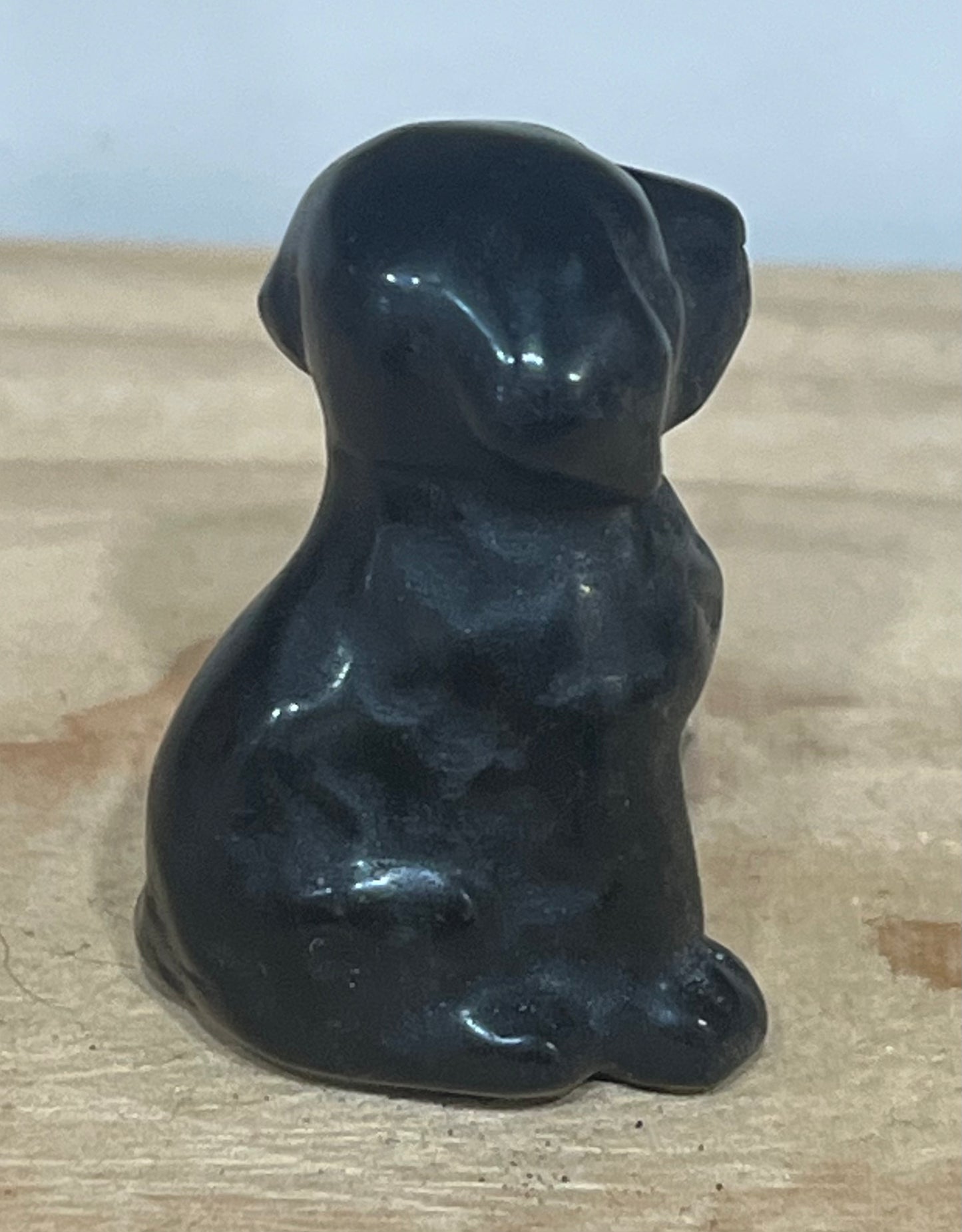 Obsidian Dog Carving – Stone of Protection & Grounding