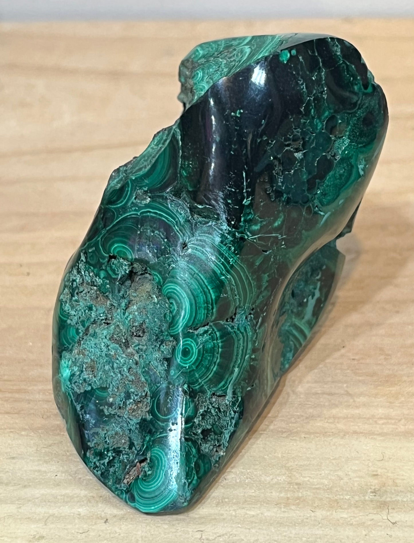 Malachite Freeform: polished