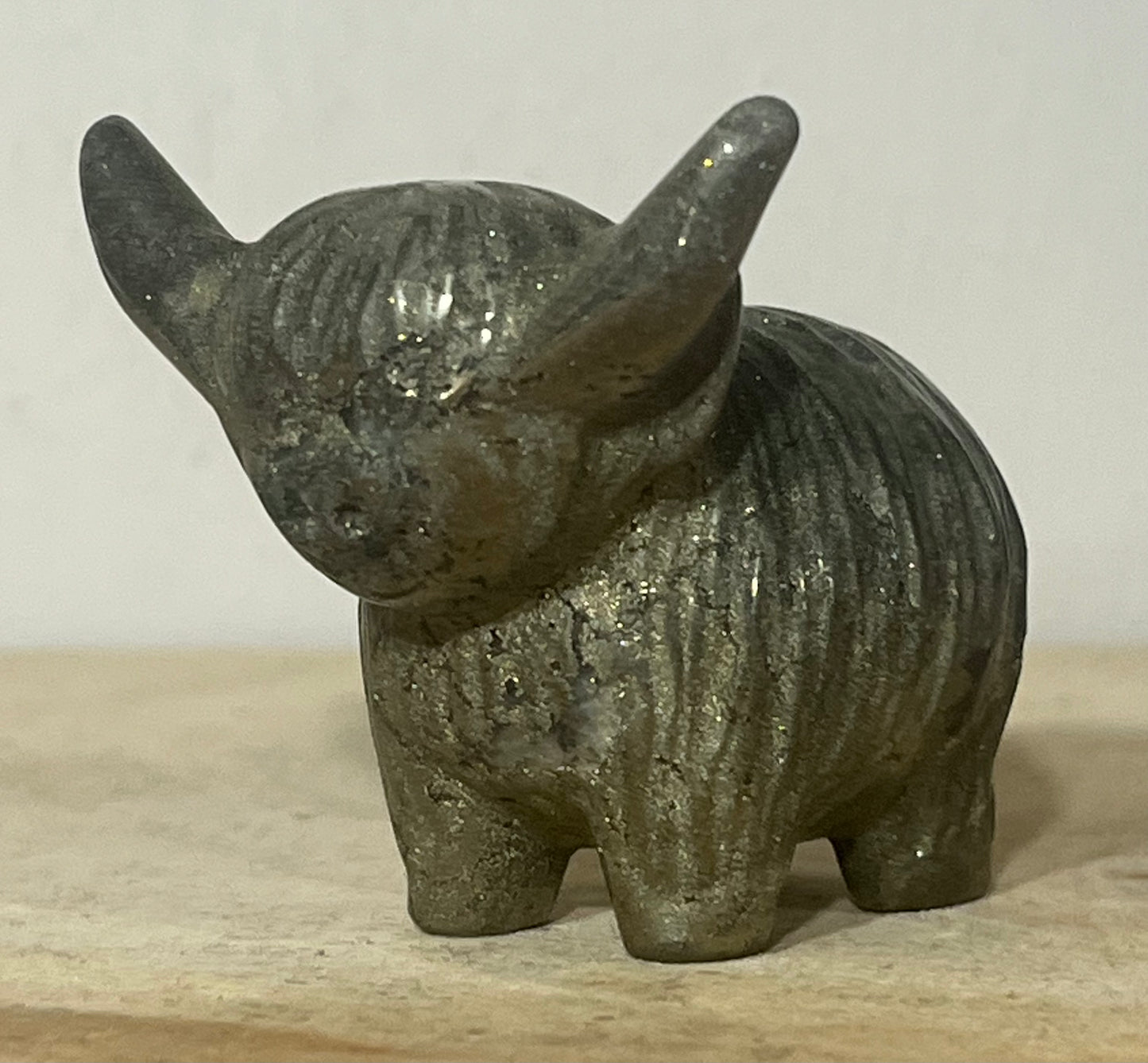 Pyrite Highland Cow – Money Magnet & Energy Shield