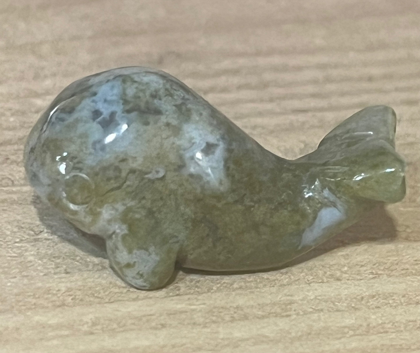 🐋 Moss Agate Whale | Growth & New Beginnings ⭐