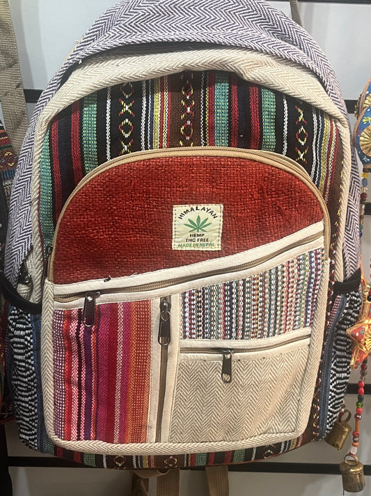 🌞 Himalayan Hemp Backpack – Handmade in Nepal