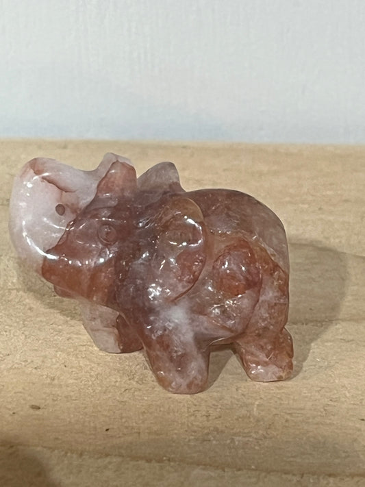🐘 Fire Quartz Elephant – Courage, Clarity & Vitality